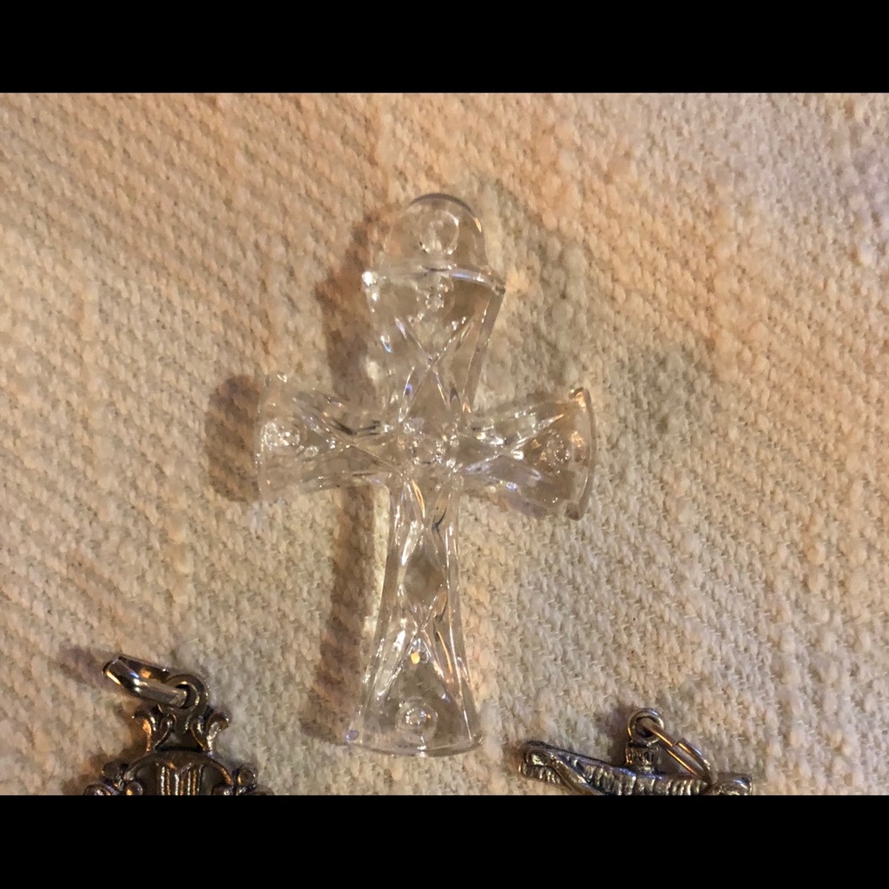 Waterford Cross Pendant and charms